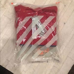 Off White New Hoodie Red Size Small